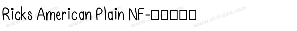Ricks American Plain NF字体转换